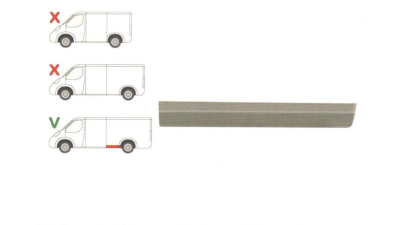 Segment reparatie aripa spate Mercedes Sprinter 1995-2007, VW LT 1995-2006 L=2900 Partea Dreapta, Spate in fata rotii , baza roti :4025 mm, inaltime 150 mm