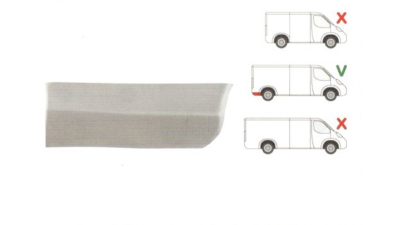 Segment reparatie aripa spate Mercedes Sprinter 1995-2007,VW Lt 1995-2006 Partea Dreapta, Spate in spatele rotii , baza roti : 3550 mm, inaltime 150 mm