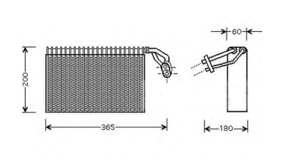 Vaporizator aer conditionat Mercedes Sprinter, 2000-2006 , 294x200x60mm, Diesel/2148ccm/R134A/60kW/82HP/2.1 , 0008306958; 0008352774; A0008306958; A0008352774