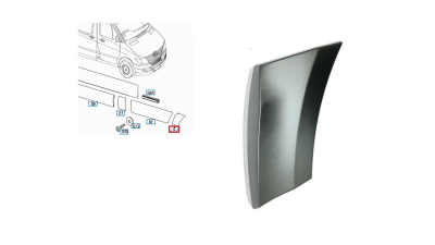 Bandou aripa Mercedes Sprinter 209-524, 07.2006-10.2013, Vw Crafter (2e), 12.2005-04.2017, Fata, partea Dreapta, Aftermarket