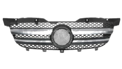 Grila radiator Mercedes Sprinter 209-524, 07.2006-10.2013, crom/negru, 506505-1, grila masca intre faruri