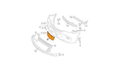 Suport placuta inmatriculare Mercedes Sprinter 209-524, 07.2006-10.2013, Fata, Aftermarket