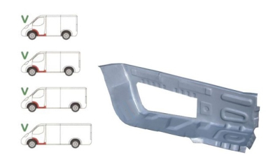 Treapta interior Mercedes Sprinter 209-524, 07.2006-10.2013 , Vw Crafter (2e), 12.2005-04.2017, fata, Stanga, sub usa fata