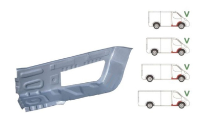 Treapta interior Mercedes Sprinter 209-524, 07.2006-10.2013 , Vw Crafter (2e), 12.2005-04.2017, fata, Dreapta, sub usa fata