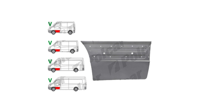 Panou de reparatie usa fata MERCEDES SPRINTER, 07.2006-10.2013, VW CRAFTER (2E), 12.2005-04.2017, partea Stanga, KLOKKERHOLM, partea inferioara