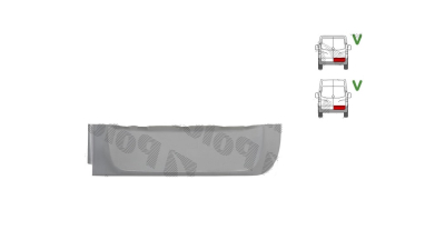 Panou de reparatie usa Mercedes Sprinter, 07.2006-06.2018; Crafter (2e), 12.2005-04.2017, Spate, partea Dreapta, usa spate; scazut; inaltime 280 mm, Aftermarket