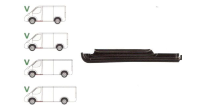 Prag metalic Mercedes Sprinter (W906) 209-524, 07.2006-10.2013, parte montare Prag stanga, usa fata, 506541, Aftermarket