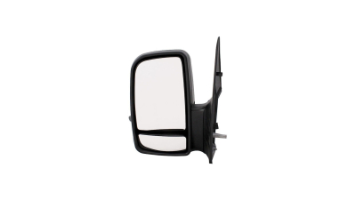 Oglinda exterioara Mercedes Sprinter 209-524 (W906) 07.2006-2009,  VW Crafter (2E) 12.2005-2009, partea Stanga, Crom, electrica, Cu incalzire, carcasa neagra, Convex, 5065514E  cu semnalizare, mufa cu 6 pini