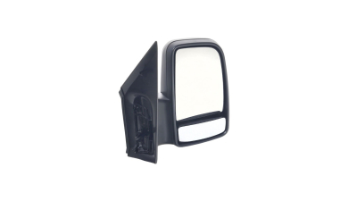 Oglinda exterioara Mercedes Sprinter 209-524 (W906) 07.2006-2009, VW Crafter (2E) 12.2005-2009, partea dreapta, sticla Crom convexa, reglare manuala, Fara incalzire, carcasa neagra, mufa cu 6 gauri/ 2 pini, 9068104916 cu semnalizare