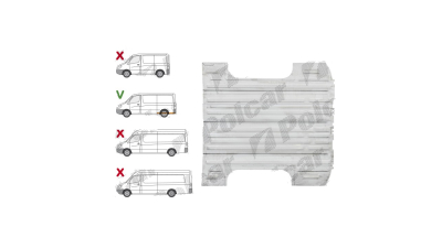 Podea MERCEDES SPRINTER, 2006-06.2018, VW CRAFTER (2E), 12.2005-04.2017, model spatiu incarcare L=3265mm, Standard 3265mm, otel galvanizat; suprafata incarcare