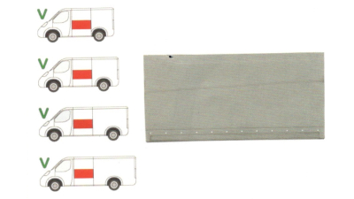 Segment reparatie panou lateral Mercedes Sprinter 209-524 07.2006-10.2013, Vw Crafter (2e) 12.2005-2017 , partea Stanga, Superioara , Metal,Segment Lat,Lungimea 1520 Mm,Inaltimea Pina La Geam, 