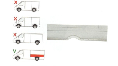 Aripa spate Mercedes Sprinter/ Vw Crafter,2006- Partea Stanga, Spatiu De Incarcare =4700 Mm , Inaltime Pana La geam  , 