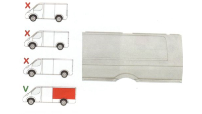 Aripa spate Mercedes Sprinter/ Vw Crafter,2006- Partea Stanga, Spatiu De Incarcare =4700 Mm , Inaltime Pana La Pavilion ,  Model Extra Lung