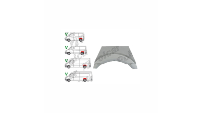 Segment aripa spate MERCEDES SPRINTER, 07.2006-06.2018, VW CRAFTER (2E), 12.2005-04.2017, KLOKKERHOLM, spate, partea dreapta,