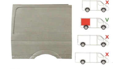 Aripa spate Mercedes Sprinter 209-524, 07.2006-10.2013, Vw Crafter (2e), 12.2005-, Dreapta, Spate, Spatiul De Incarcare L = 3265mm, Pana La Pavilion,