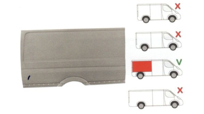 Aripa spate Mercedes Sprinter/ Vw Crafter,2006-Partea Dreapta, Spatiu De Incarcare =4300 Mm , Inaltime Pana La Pavilion, 