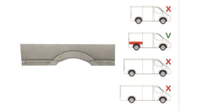Aripa spate Mercedes Sprinter 209-524, 07.2006-10.2013, parte montare dreapta, 506584431, Aftermarket