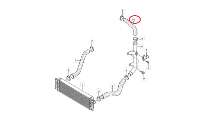 Furtun intercooler, supraalimentare Vw Crafter 2005-, diametru 64/64 mm, cauciuc, BestAutoVest 5065PT-16