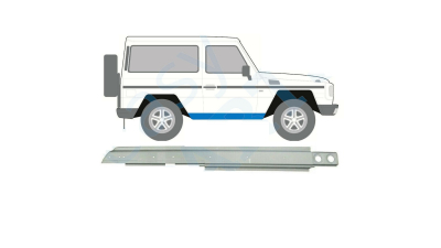 Prag MERCEDES Clasa G (W460) 05.1979-08.1989; Clasa G (W461) 09.1989-09.2018 doar pt. modele cu 3 usi, partea dreapta, otel galvanizat