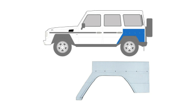 Aripa spate Mercedes Clasa G 5-Usi (W460) 05.1979-08.1989 Mercedes Clasa G 5-Usi (W461/W463) 09.1989-2002 , Pentru Modelul In 5 Usi, Partea Dreapta,