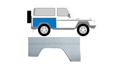 Aripa spate MERCEDES Clasa G (W460) 05.1979-08.1989; Clasa G (W461) 09.1989-2002, model cu 3 usi, partea dreapta, otel galvanizat