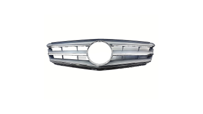 Grila radiator Mercedes Clasa C (W204), 03.2007-03.2011, crom/gri, 507005-1