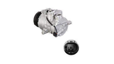 Compresor aer conditionat Mercedes Clasa C (W204) 2007-02.2011, motorizare 3.0 CDI, C320 CDI/C350 CDI/C350 CDI BlueEfficiency; diesel, rola curea 100 mm, 7 caneluri, de tip Denso: 6SEU16C