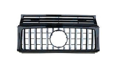 Grila radiator MERCEDES Clasa G (W461/W463) 2009-09.2018, fata, cromat/negru;