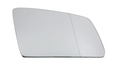 Geam oglinda exterioara cu suport fixare Mercedes Clasa G (W461/463) 2012-09.2018, Clasa Glk (X204), 10.2008-12.2015; Clasa Gl (X164), 2011-06.2012; Clasa Gl (X166), 06.2012-12.2015, Dreapta, incalzit; sticla asferica; geam cromat; 4 pini