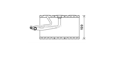 Evaporator aer conditionat, MERCEDES Clasa G (W463) 1989-2018, aluminiu, 195x300x35 mm, Mahle tip