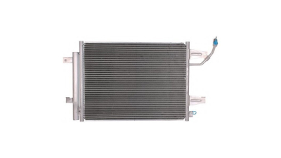 Condensator climatizare Mitsubishi Colt CZC, Colt CZT; Colt VI, 06.2004-2012, motor 1.5 T, 110 kw benzina, cutie manuala, , full aluminiu brazat, 550(510)x390(375)x16 mm, cu uscator si filtru integrat