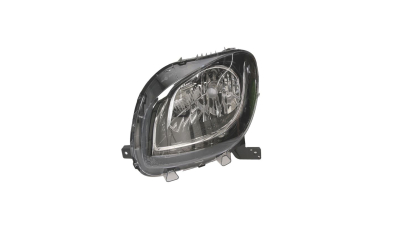 Far Smart FORTWO (W453), 11.2014- Model BASIS LINE, partea Stanga, electric, cu lumini de zi pe LED, tip bec H4, fara motoras, Valeo 