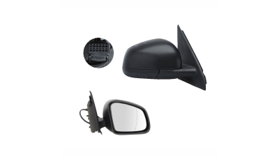 Oglinda usa exterioara Smart Forfour (W453), 11.2014-, partea Dreapta, reglare electrica; textil; incalzit; sticla convexa; geam cromat; Senzor de temperatura, Aftermarket