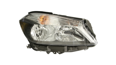 Far Mercedes Clasa A (W176), 06.2012-, Electric, tip bec H15+H7,omologare ECE, cu motoras, cu lumini de zi, ; A1768200261; A1768203961, Dreapta, HELLA