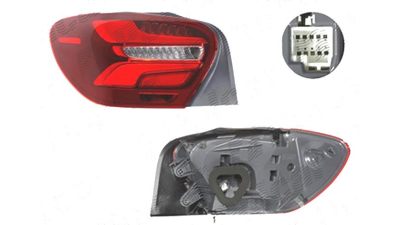 Stop spate lampa Mercedes Clasa A (W176), 01.2015-, spate, Stanga, LED, OEM/OES