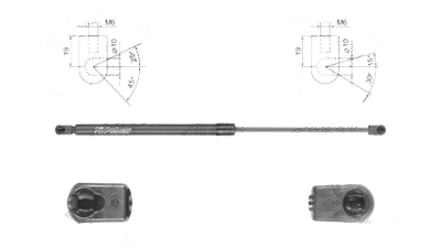 Amortizor capota spate, echilibror haion Mercedes Clasa A (W176), 06.2012-, Stanga = Dreapta, Lungime, Cursa, Forta: 527 mm, 218 mm, 390 N, Hatchback