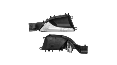 Maner deschidere usa interioara Mercedes Clasa A (W176), 06.2012-08.2018; usa Fata=Spate, partea Stanga, negru; maner cromat, Aftermarket