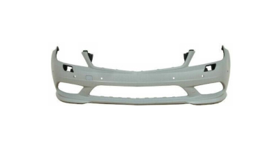 Bara fata Mercedes Clasa C (W204), 03.2011-, Model Pachet Amg, cu locas pt spalator si 6 gauri asistenta la parcare; grunduit, Aftermarket