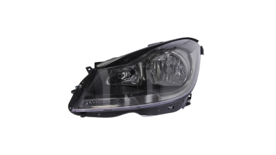 Far Mercedes Clasa C (W204) 03.2011-2014, partea Stanga, electric, tip bec H7+H7, cu motoras, cu rama negru antracit, Depo