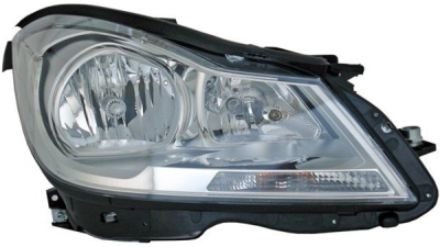 Far Mercedes Clasa C (W204), 03.2011-, Electric, tip bec H7+H7,omologare ECE, cu motoras, argintiu, 2048205059; A2048205059, Dreapta, marca TYC