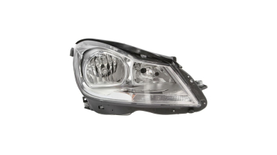 Far Mercedes Clasa C (W204) 03.2011-2014, partea Dreapta, electric, tip bec H7+H7, cu motoras, cu rama silver, Depo