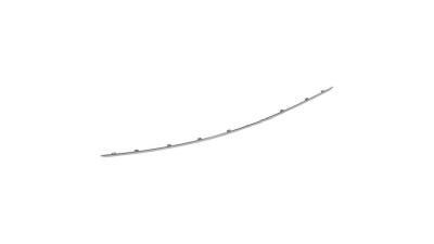 Bandou bara spate, ornament Mercedes Clasa C W204 03.2011-2014, parte montare din mijloc, cromat, 50D196-9, Aftermarket