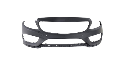Bara fata Mercedes Clasa C (W205), 01.2014-12.2018, cu 4 gauri pentru Senzori de parcare (PDC); grunduit; Cu gaura pentru camera, Aftermarket