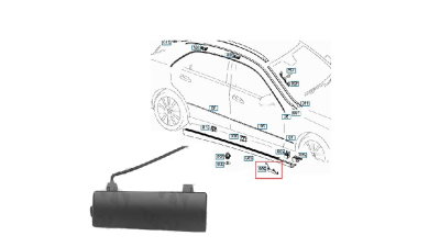 Ornament prag partea din fata Mercedes Clasa E (W212) Sedan/Combi, 02.2013-, Amg, Fata, partea Dreapta, grunduit, Aftermarket