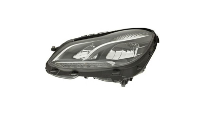 Far Mercedes Clasa E (W212) 02.2013-2016, partea Dreapta, electric, cu lumini de zi, tip bec H7+LED, fara unitate control led, cu motoras, Hella