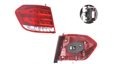 Stop spate lampa Mercedes Clasa E (W212) Combi, 02.2013-, spate, Stanga, fara "Mercedes Benz" inscription; partea exterioara; LED; red carcasa; DEPO