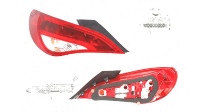 Stop spate lampa Mercedes Clasa Cla (C117), 04.2013-, spate, Stanga, LED+P21W+PY21W+W16W; cu suport becuri, AL (Automotive Lighting)