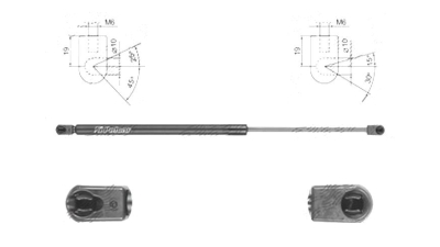 Amortizor capota spate, echilibror haion Mercedes Clasa B (W246), 09.2011-, Stanga = Dreapta, Lungime, Cursa, Forta: 520 mm, 198 mm, 540 N, Hatchback