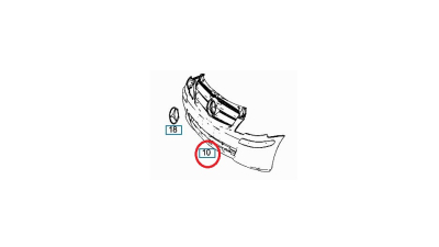 Bara fata Mercedes Vito/ Viano (W639), 10.2010-2014, cu locas pt spalator; Texturat, Aftermarket