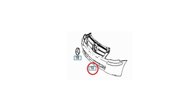 Bara fata Mercedes Vito/ Viano (W639), 10.2010-2014, cu gauri pentru Senzori de parcare (PDC), cu locas pt spalator; Texturat, Aftermarket